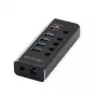 Hub USB ROLINE 3.2 Gen 1 14.02.5058 negro 5120 Mbit/s