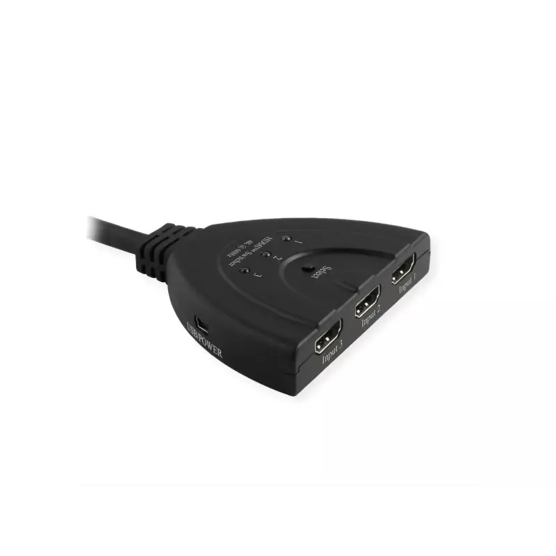 Conmutador HDMI VALUE 14.99.3567, HDMI, 4K (3840x2160) 60 Hz, 3 entradas, negro