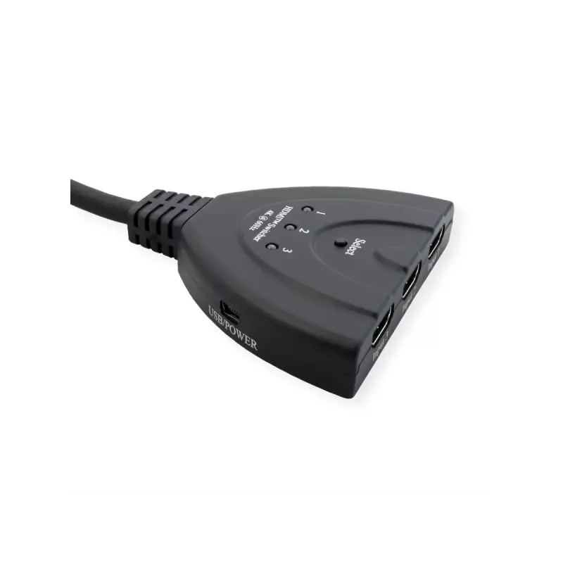 Conmutador HDMI VALUE 14.99.3567, HDMI, 4K (3840x2160) 60 Hz, 3 entradas, negro