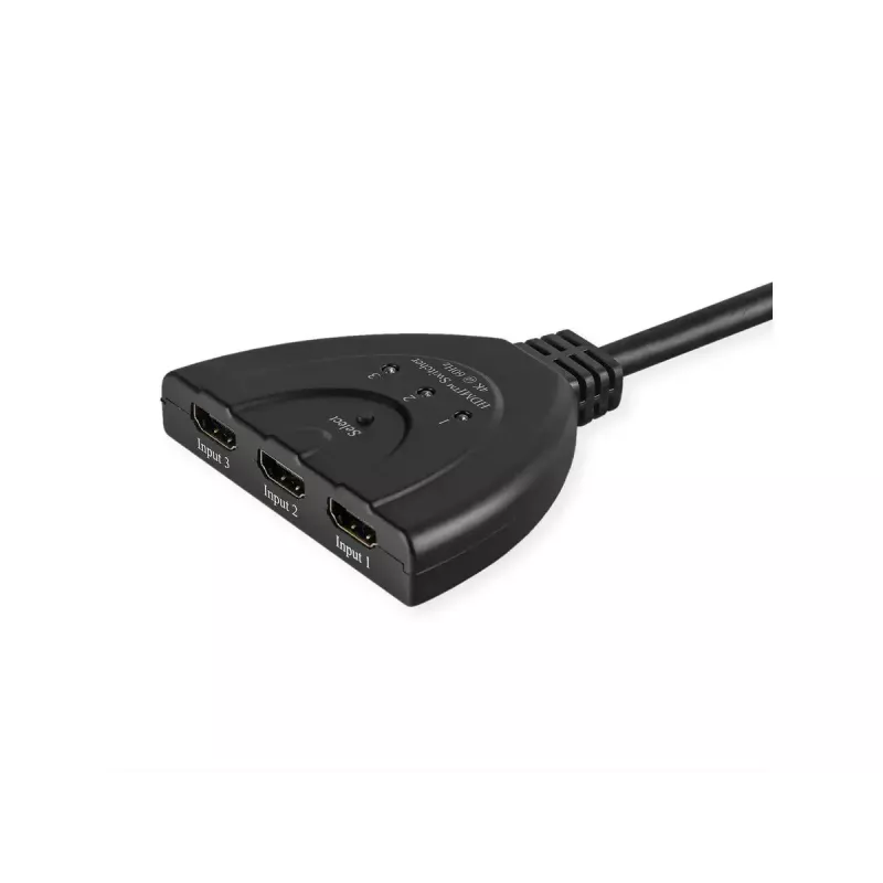 Conmutador HDMI VALUE 14.99.3567, HDMI, 4K (3840x2160) 60 Hz, 3 entradas, negro