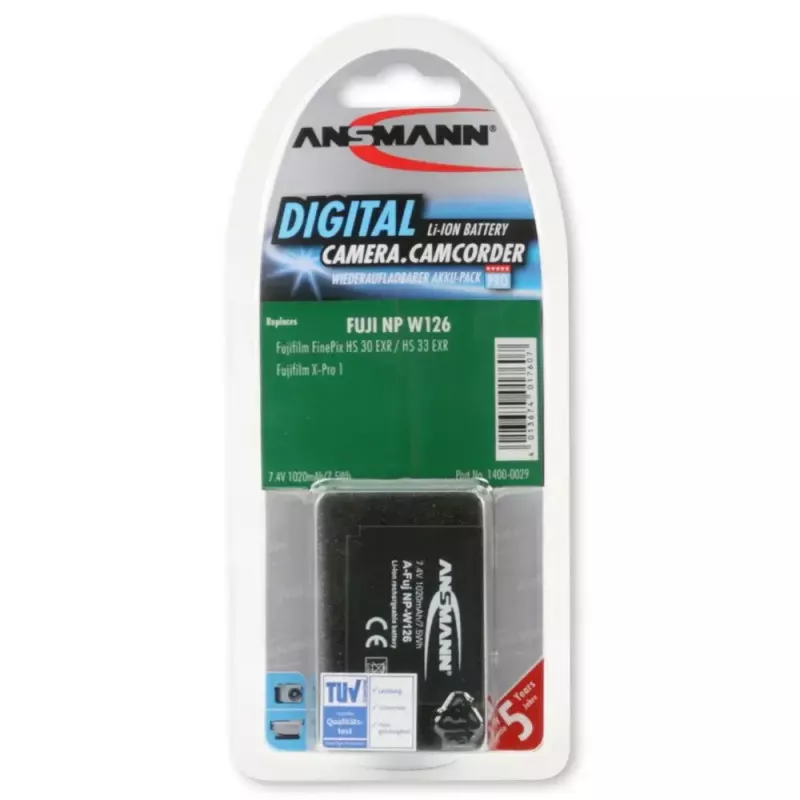 Batería Ansmann A-FUJ NP-W 126 ion de litio 1020 mAh