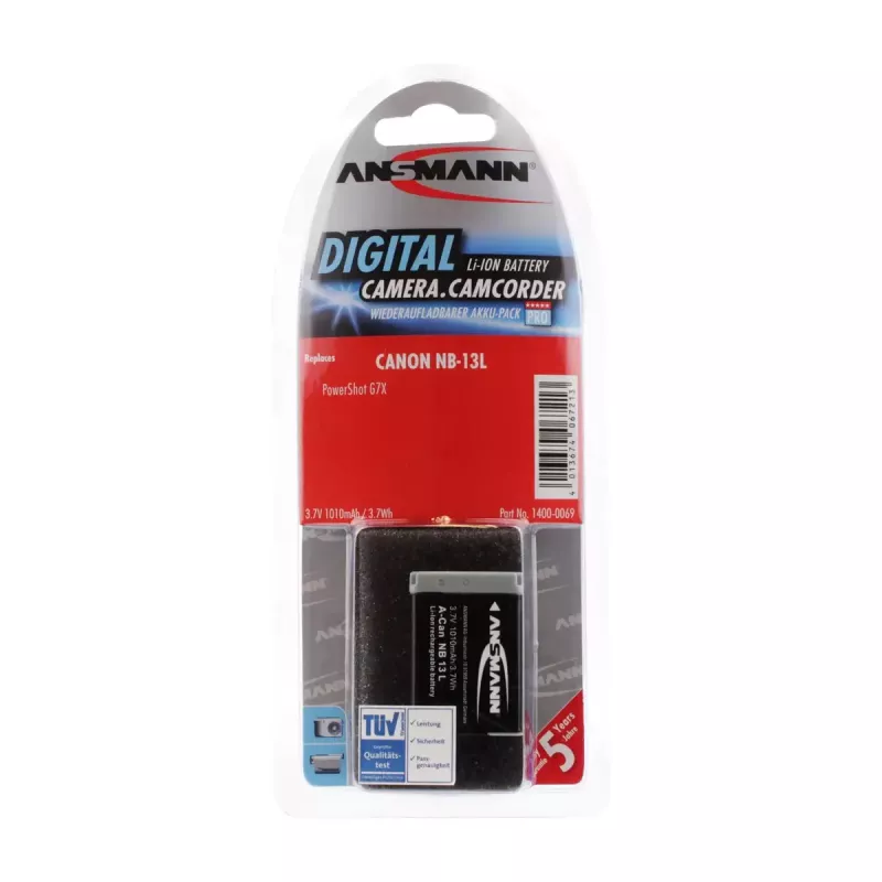 Batería para cámara Ansmann 1400-0069 ion de litio 1010 mAh