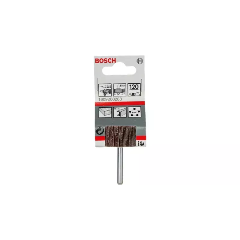 Bosch 1609200288 Rueda de láminas de óxido de aluminio, 50 mm, grano 120