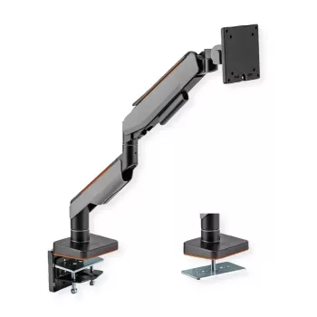 Soporte para monitor ROLINE 17031108 124,5 cm 20 kg Abrazadera Negro Gris
