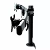 Brazo LCD triple VALUE con pinza de mesa negro — soporte de monitor para 3 pantallas, ajustable