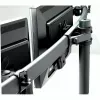Brazo LCD triple VALUE con pinza de mesa negro — soporte de monitor para 3 pantallas, ajustable