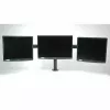 Brazo LCD triple VALUE con pinza de mesa negro — soporte de monitor para 3 pantallas, ajustable