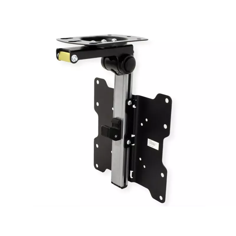 Soporte de TV/peana VALUE 17.99.1186 para 43,2 cm a 94 cm (17 inch – 37 inch), VESA 75×75–200×200, inclinable 0–90°, orientable ±45°, 20 kg, negro