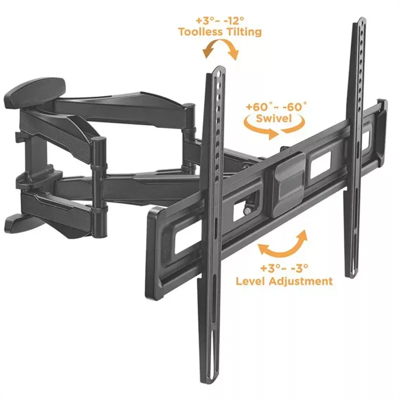 Soporte de pared para TV VALUE 17.99.1211 2,03 m 45 kg negro