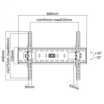 Soporte de pared inclinable VALUE para TV LCD/plasma 17.99.1218