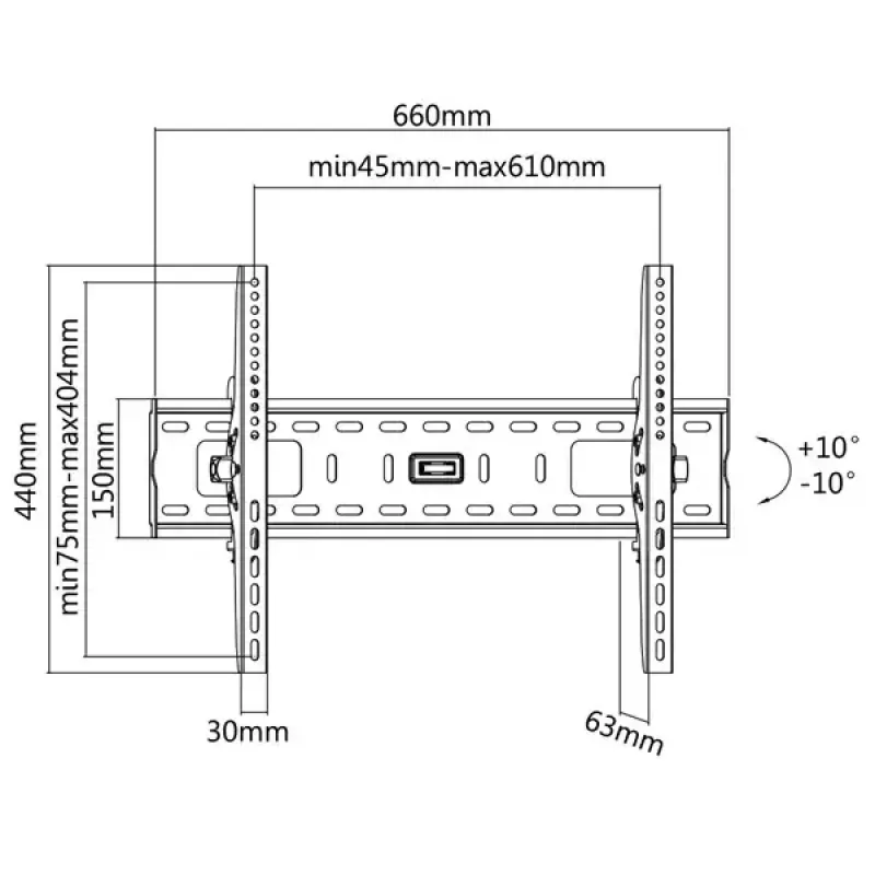 Soporte de pared inclinable VALUE para TV LCD/plasma 17.99.1218