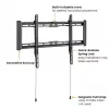 Soporte de TV VALUE 17.99.1222 negro 2,03 m 75 kg