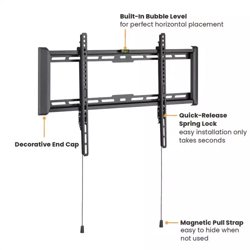 Soporte de TV VALUE 17.99.1222 negro 2,03 m 75 kg