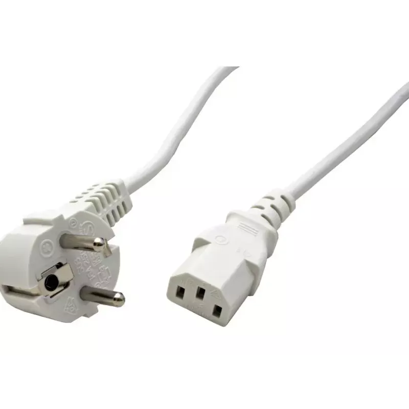 Cable de alimentación VALUE 19.99.1016 blanco 0,6 m CEE7/7 IEC 320