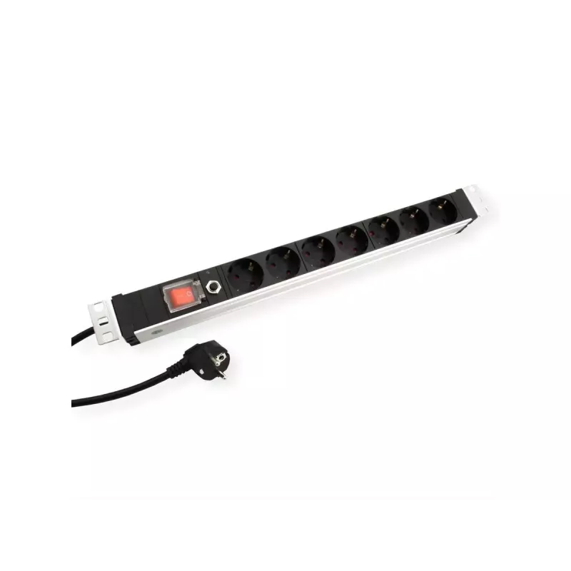 Unidad de distribución de corriente PDU VALUE 19.99.1637 7 salidas AC 1U aluminio negro