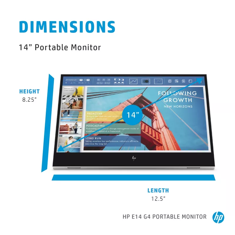 Monitor HP E-Series E14 G4 35,6 cm (14