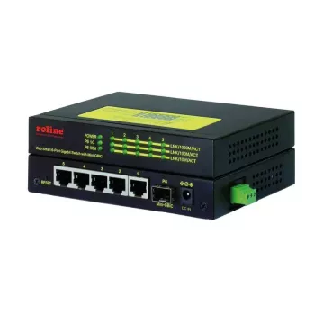 Switch de red ROLINE 21.13.1162 Gigabit Ethernet 5 puertos PoE