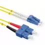 ROLINE 21.15.8791 Cable de conexión de fibra óptica dúplex, LC/SC, OS2 9/125 µm, 1 m, amarillo