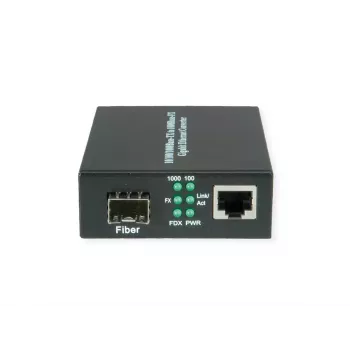 Conversor de medios de red VALUE 21.99.1199 1000 Mbit/s multimodo negro