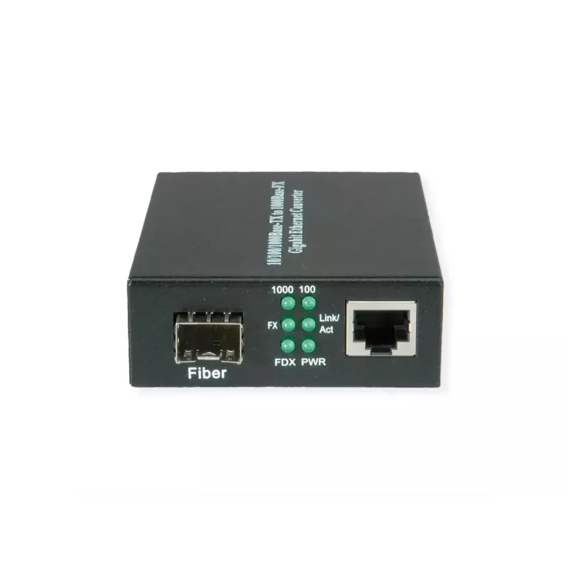 Conversor de medios de red VALUE 21.99.1199 1000 Mbit/s multimodo negro