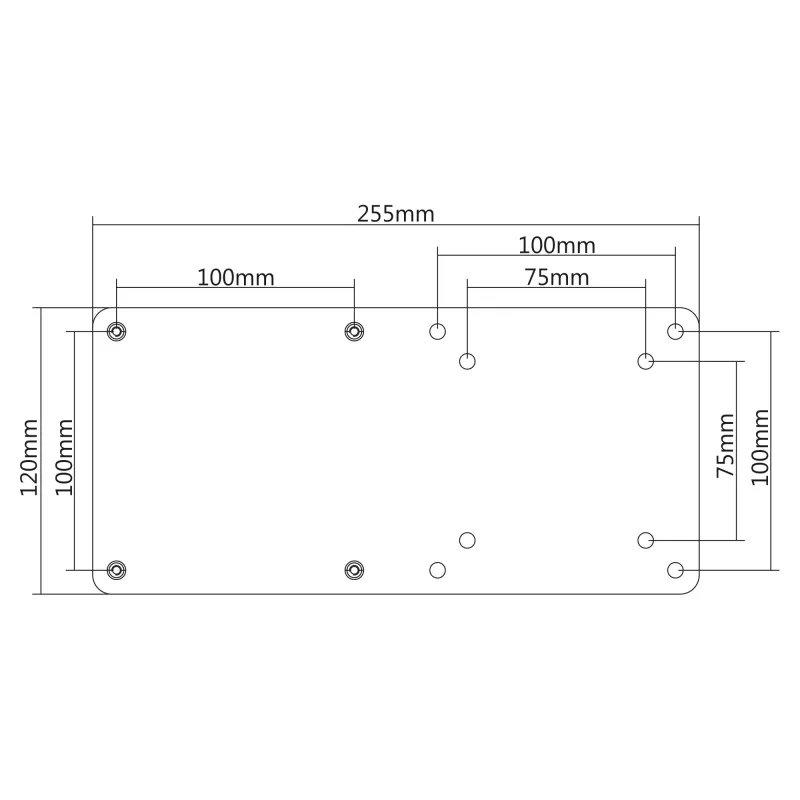 Bandeja para dispositivos InLine 23176A compatible con VESA 75/100 para Intel NUC