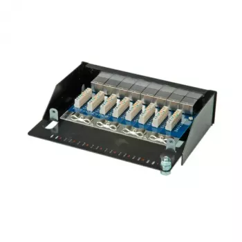 Panel de parcheo de montaje en pared ROLINE Cat.5e 8 puertos STP negro