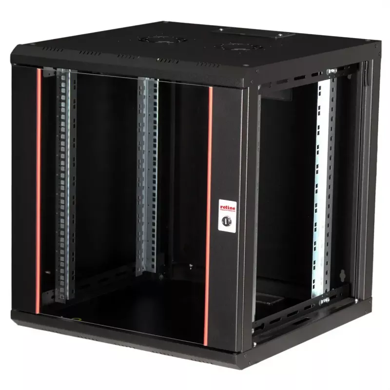 Rack de pared ROLINE Pro 12U 19 pulgadas, 600x600 mm, negro, IP20, cerradura con llave