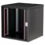 Rack de pared ROLINE Pro 12U 19 pulgadas, 600x600 mm, negro, IP20, cerradura con llave