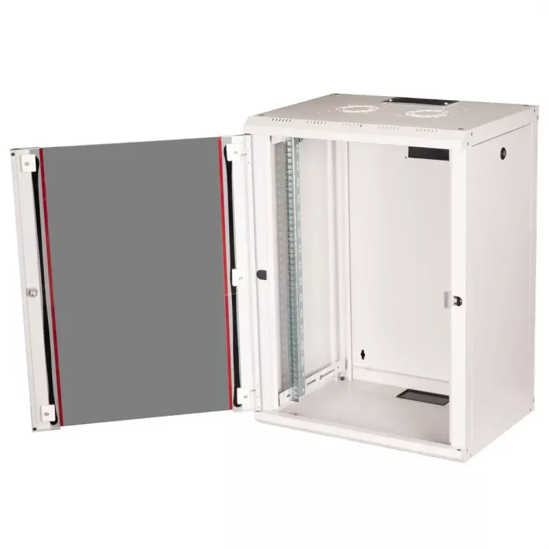Armario rack de pared de 19 pulgadas ROLINE Pro 16U 600x450 mm, gris, cerradura con llave, IP20