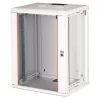 Armario rack de pared de 19 pulgadas ROLINE Pro 16U 600x450 mm, gris, cerradura con llave, IP20