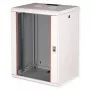 Armario rack de pared de 19 pulgadas ROLINE Pro 16U 600x450 mm, gris, cerradura con llave, IP20