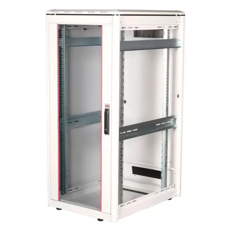 Armario de red de 19 pulgadas ROLINE Pro 26U, 600x800 mm AnxPr, puerta de cristal, gris, IP20, capacidad de carga 600 kg