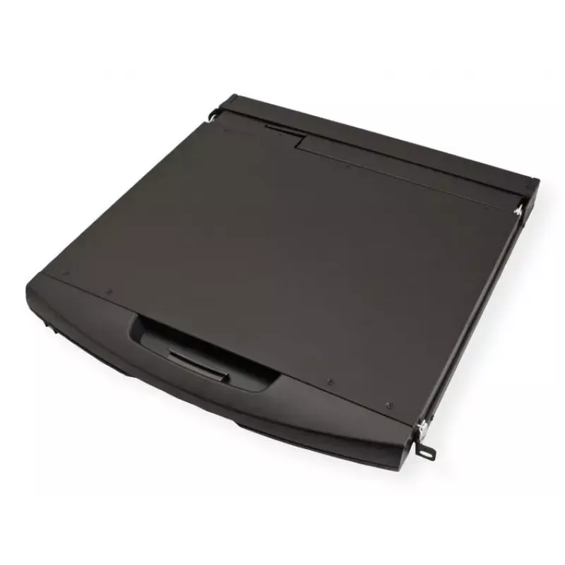 VALUE 26.99.0192 consola KVM con conmutador KVM de 8 puertos, TFT de 19 pulgadas (48,3 cm) 1366x768, VGA, USB, teclado suizo
