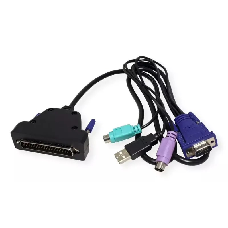 VALUE 26.99.0192 consola KVM con conmutador KVM de 8 puertos, TFT de 19 pulgadas (48,3 cm) 1366x768, VGA, USB, teclado suizo
