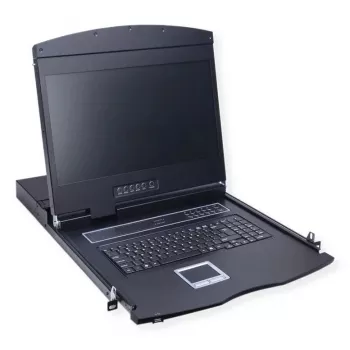 Consola de rack VALUE 26.99.0132 — 19 inch (48,3 cm) 1366×768 LCD, 1U, teclado suizo, negro