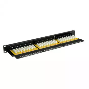 Patch panel VALUE Cat.6/Class E 24 puertos UTP negro
