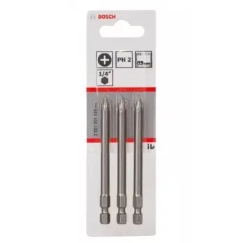 Puntas de atornillar Bosch 2607001535 extra dura PH2 3 uds. 89 mm