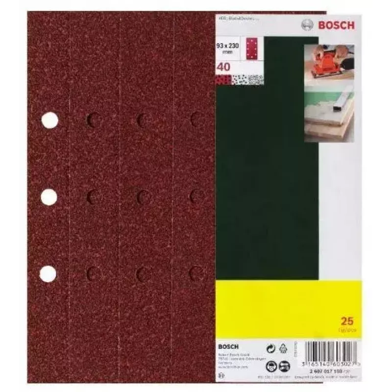 Bosch 2 607 017 097 accesorio de lijado 25 uds.