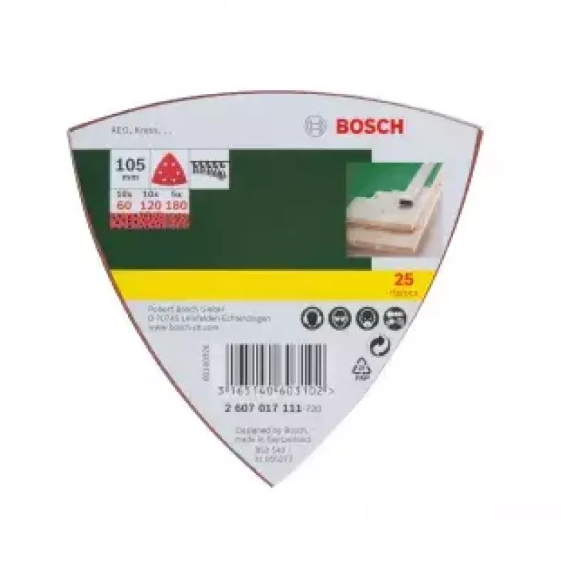 Bosch 2607017111 25 uds. hojas de lijar