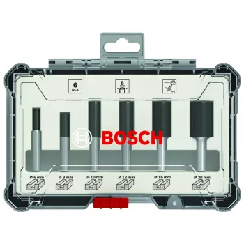 Bosch Juego de fresas (fresas para ranuras), 6 uds., vástago de 6 mm, 2607017465