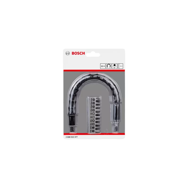 Bosch Juego de puntas, 11 uds., Ranura/Pozidriv/Phillips/Torx/Hexagonal (2608522377)
