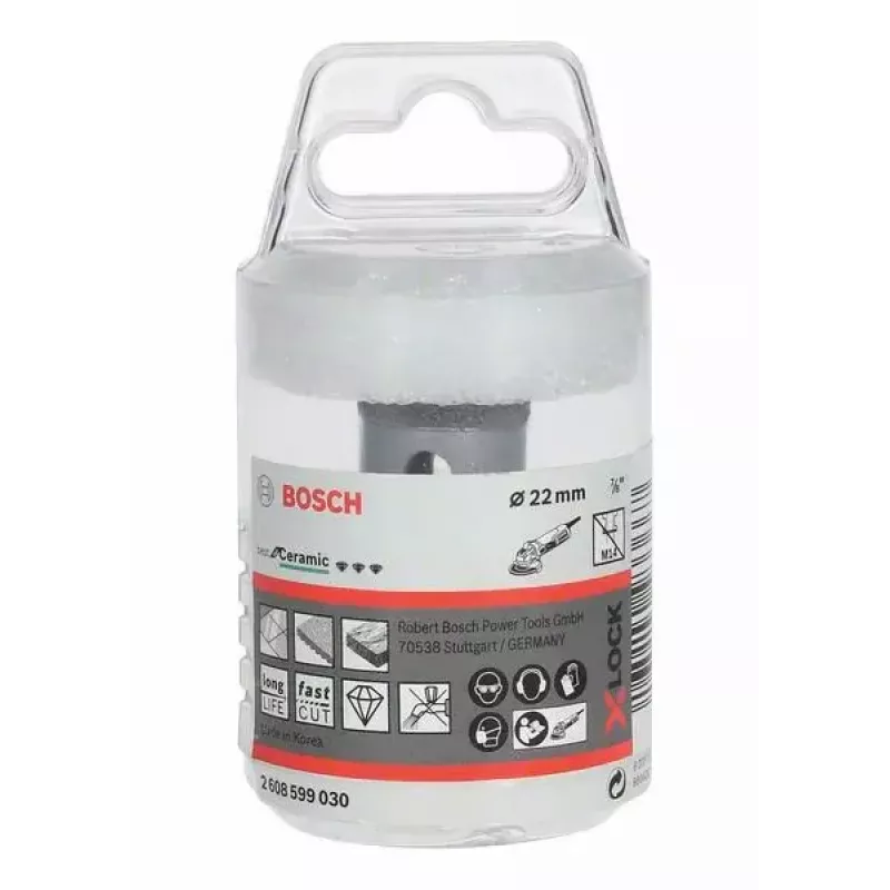 Bosch X-LOCK Best for Ceramic DRYspeed Broca de diamante en seco, 22 mm, 2608599030