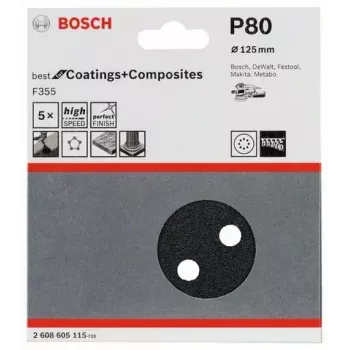 Hoja de lijar Bosch F355 5 uds. 2608605115