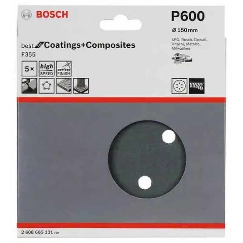 Hoja de lijar Bosch F355 5 uds. 2608605131