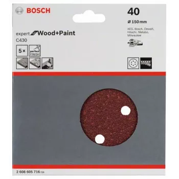 Accesorio de lijado manual Bosch 2 608 605 716 hoja de lijar P40 5 uds.
