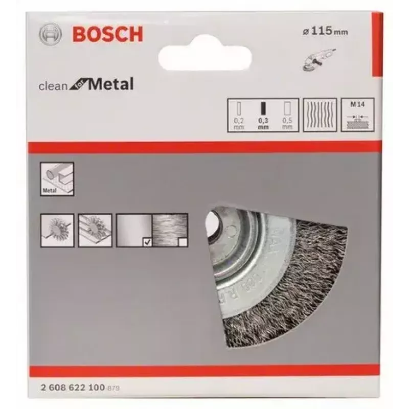 Cepillo de alambre Bosch 2 608 622 100 11,5 cm de diámetro de vástago 1,4 cm