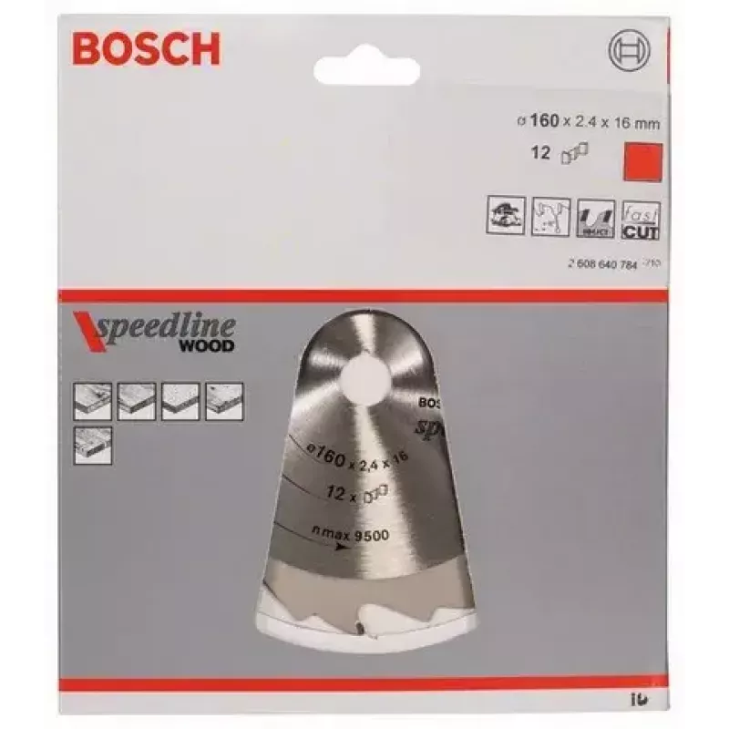 Hoja de sierra circular Bosch 2 608 640 784 16 cm para madera