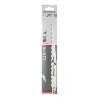 Hoja de sierra sable Bosch S 1111 DF bimetal 22,5 cm 4,3 mm paso de diente