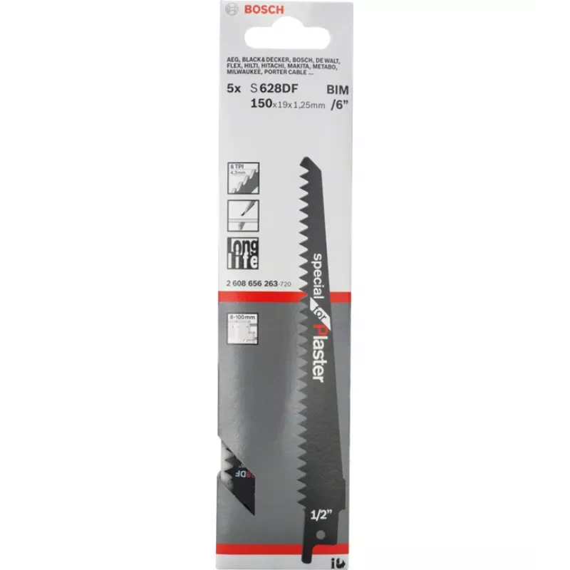 Bosch 2608656263 hoja de sierra sable bimetal 5 uds.