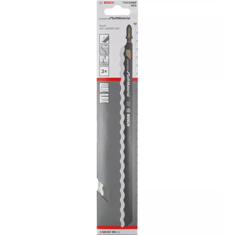 Bosch 2608667396 hoja de sierra de calar acero al carbono (HCS) 3 uds.
